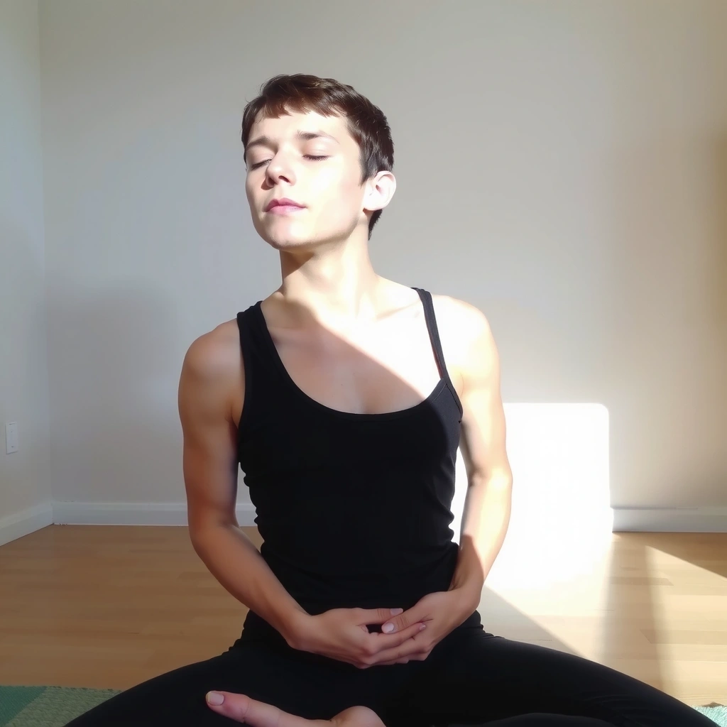 Person practicing breathwork